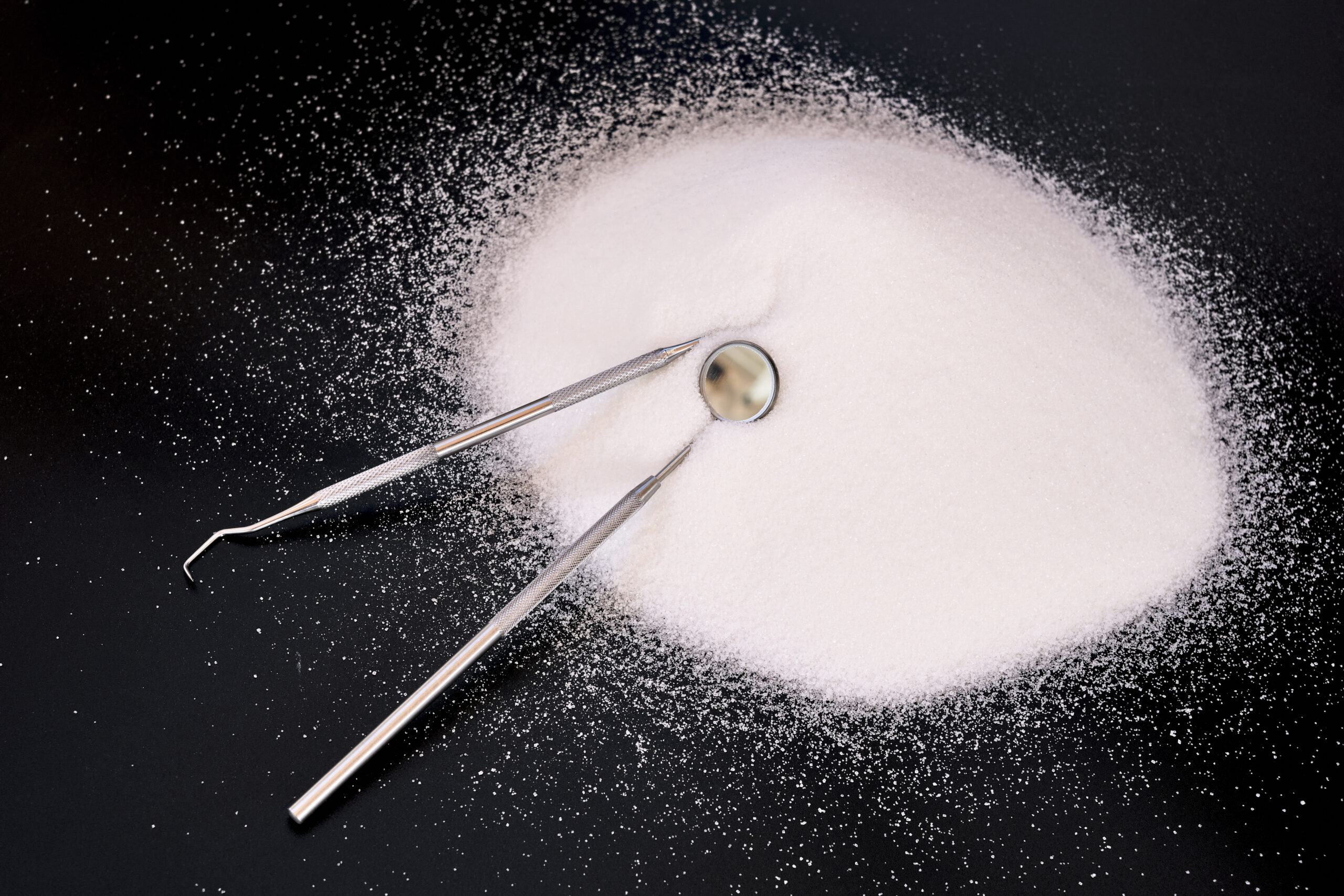 Dentists warn that excess sugar in the diet causes tooth decay.